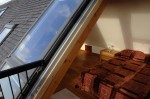 Photo from window of bed in loft conversion
